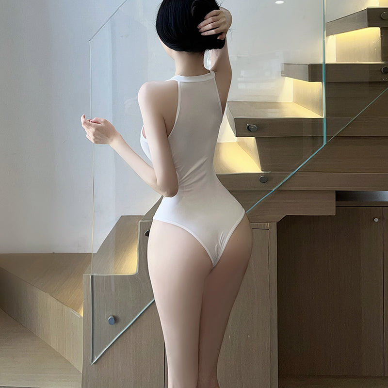 T-1036 Sexy Open-Crotch Bodysuit for Women, Reversible & Easy-Take-Off, Seductive Lingerie