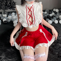 Red & White Ruffled Cosplay Set