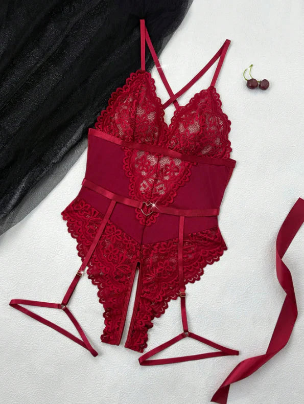 Sheer Lace Bodysuit Lingerie【US warehouse】