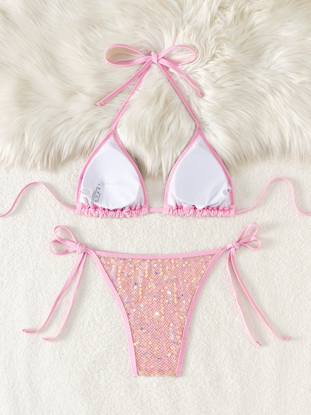 Sheer Mesh Bikini with Sequins