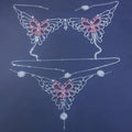 Butterfly Rhinestone Body Chain Set
