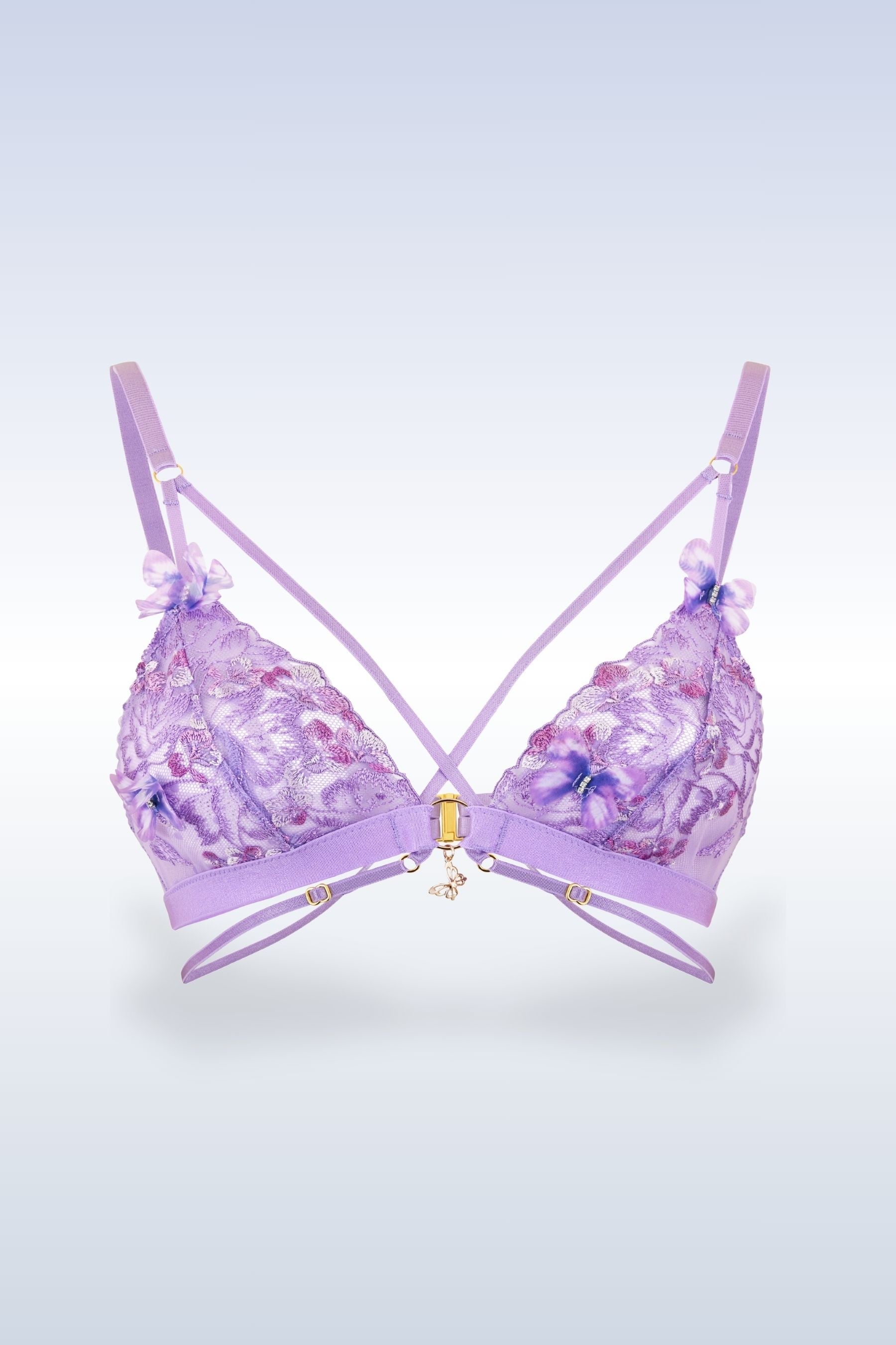 Madame X strappy bralette in Lilac