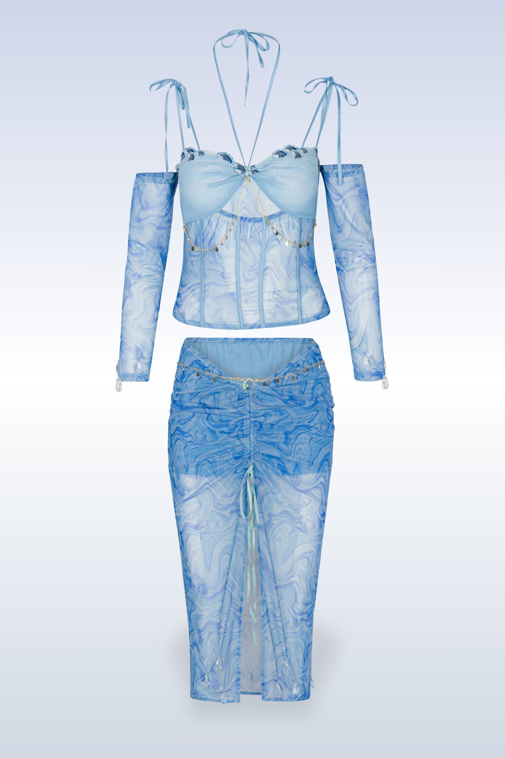 Siren Song Corset and Skirt Set
