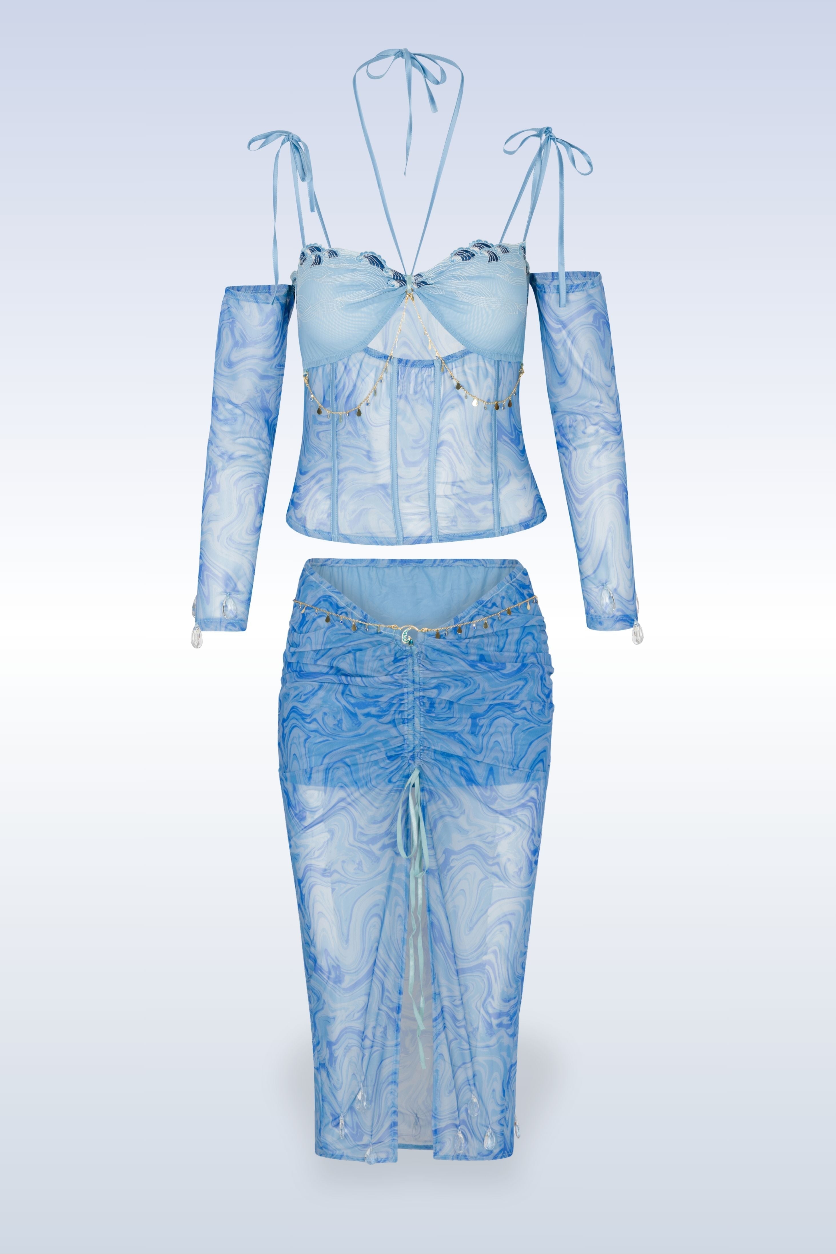 Siren Song Corset and Skirt Set